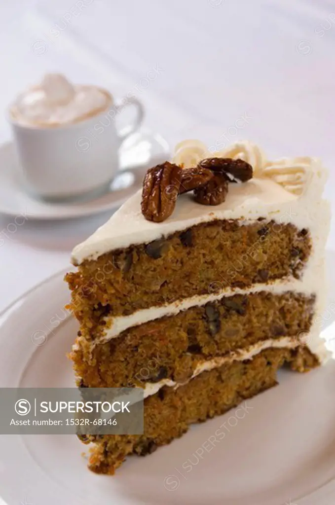 A Slice of Three Layer Carrot Cake
