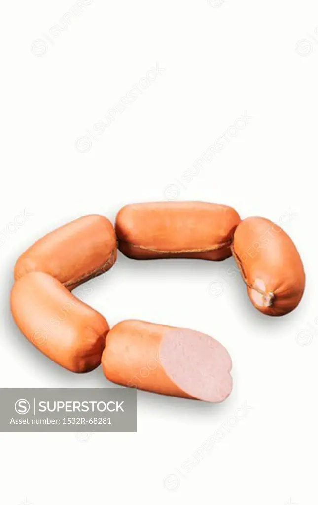 Fat liver sausages, linked