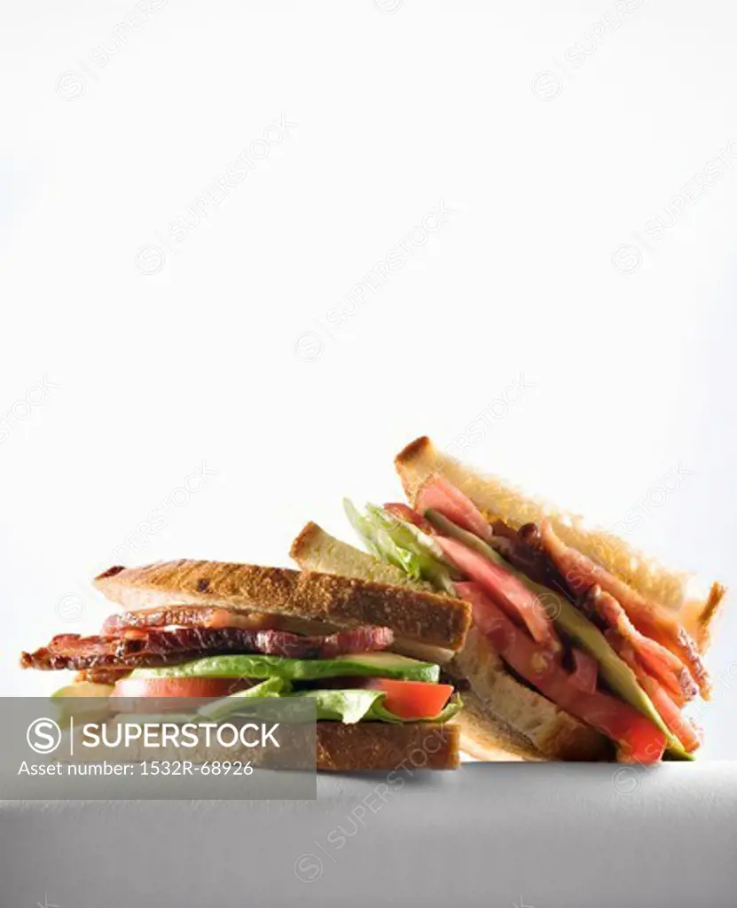 Halved BLT Sandwich