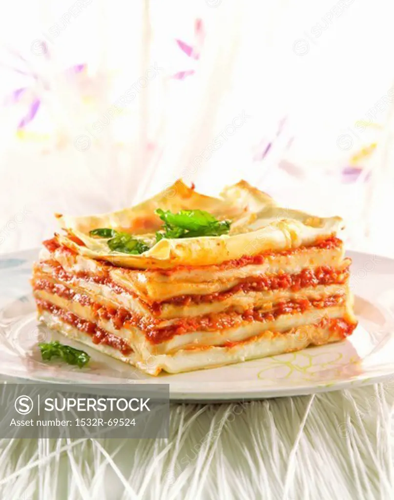 Lasagne with tomatoes and béchamel sauce