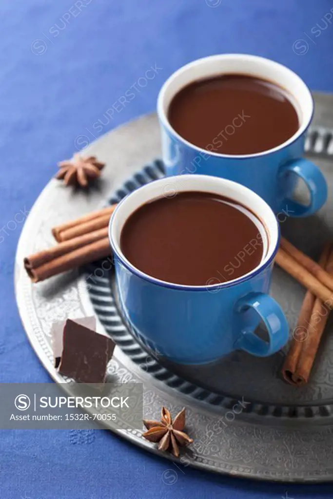 Hot chocolate with spices