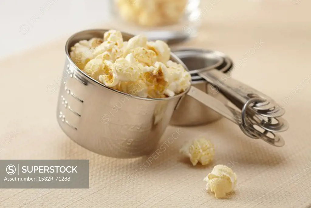 Popcorn in a One Cup Measuring Cup