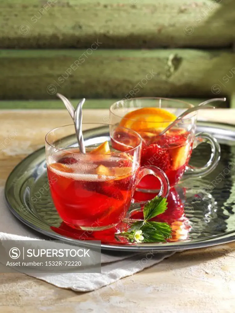 Strawberry punch with Campari