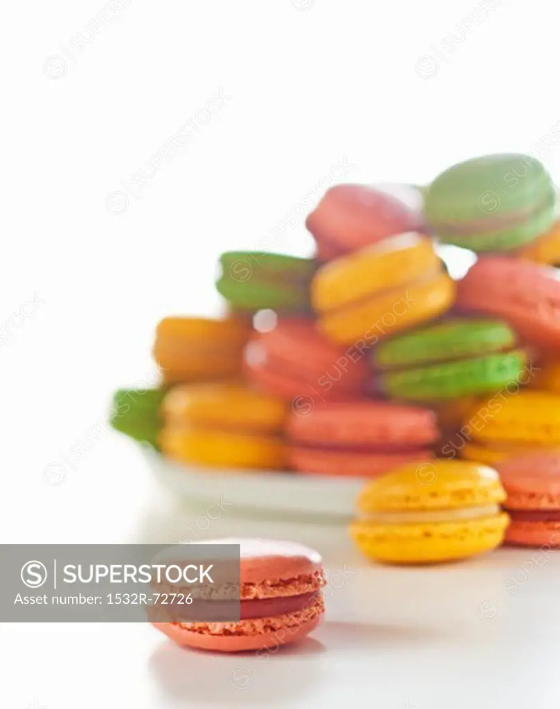 Colourful macaroons, close up