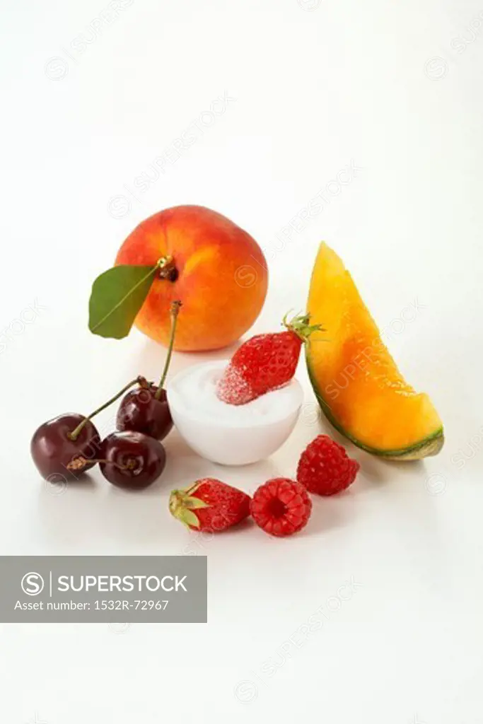 Various types of fruit, berries and sugar, 7/24/2009