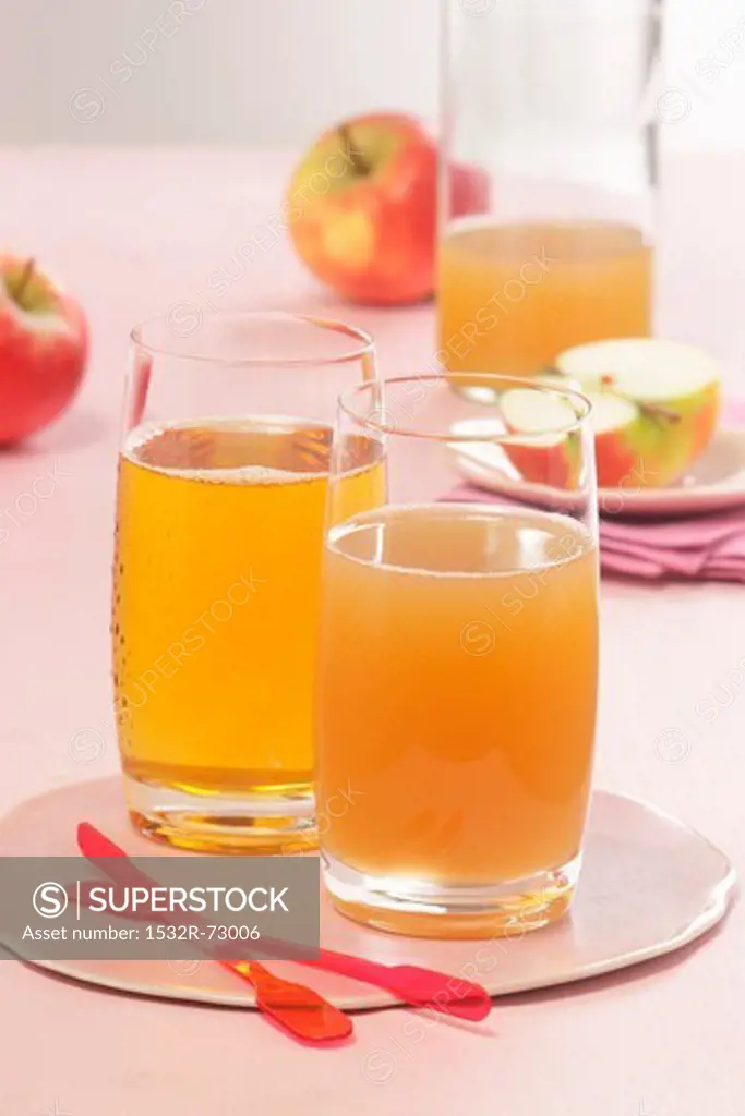 Fresh apple juice, clear and cloudy, 6/17/2013