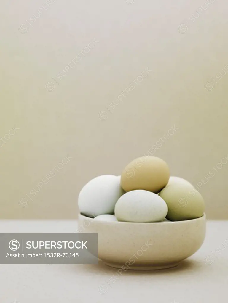 Ducks' eggs in a bowl, 8/2/2013