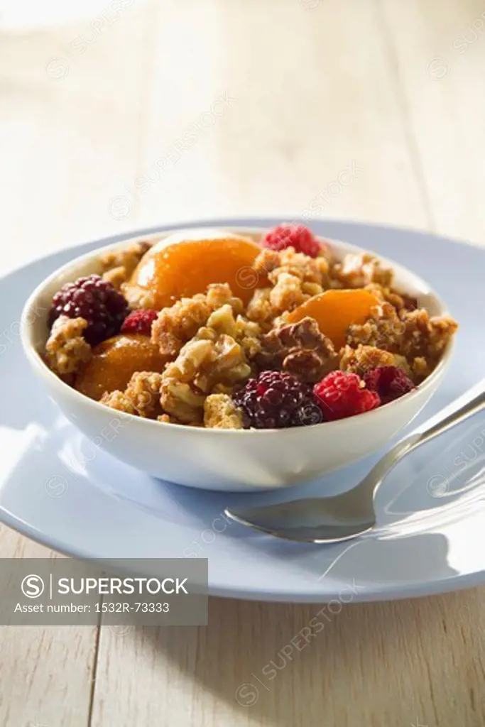 Muesli with apricots and raspberries, 8/15/2013