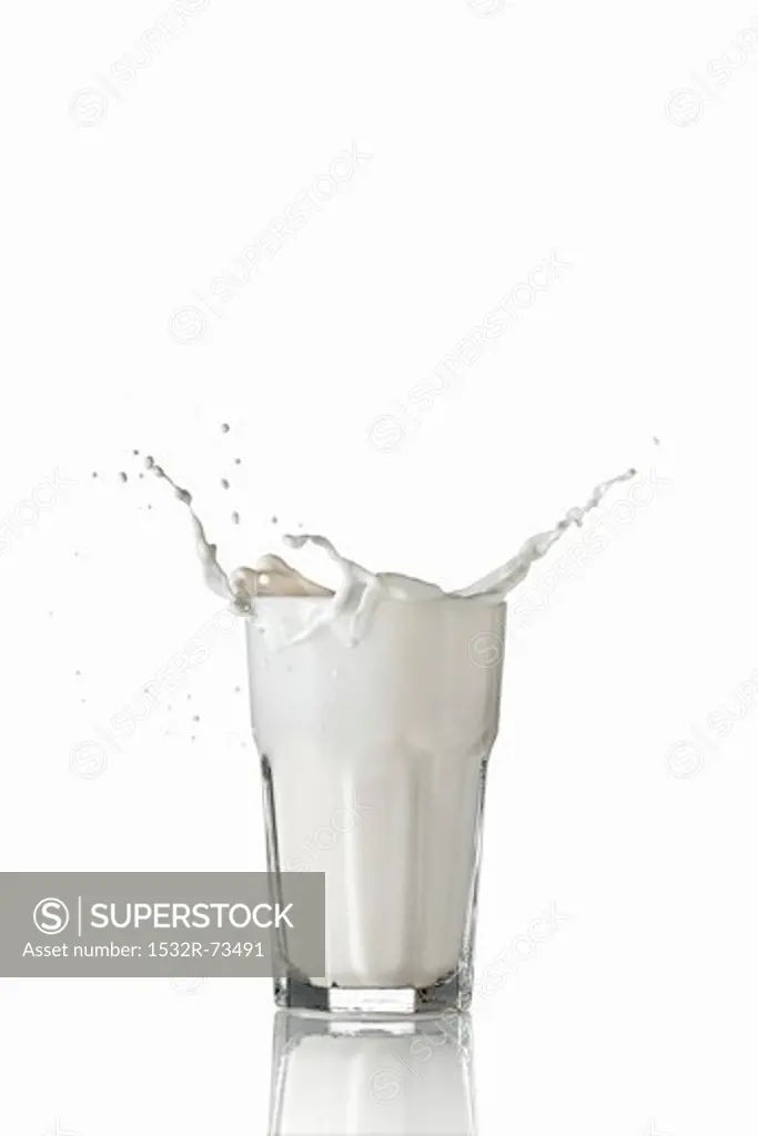 Milk splashing out of glass, 8/21/2013