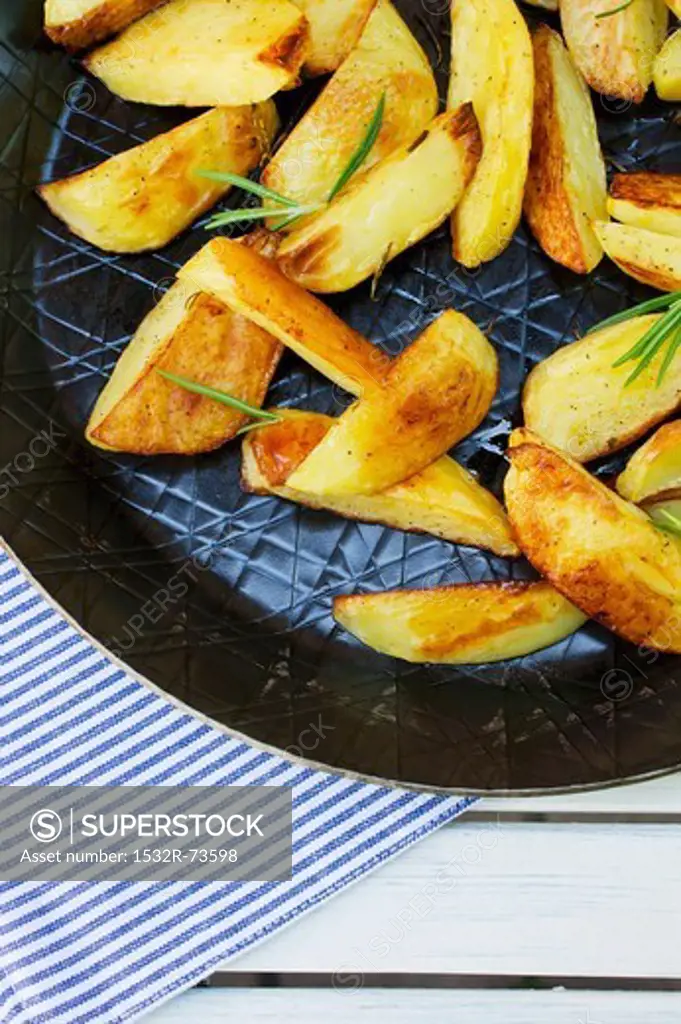 Rosemary potatoes in a pan, 8/22/2013
