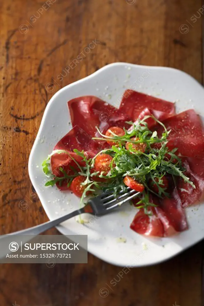 Carpaccio of Grisons air-dried beef with rocket, 8/23/2013