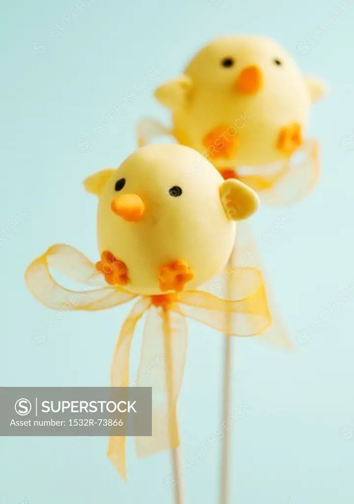 Two Easter chick cake pops, 8/28/2013