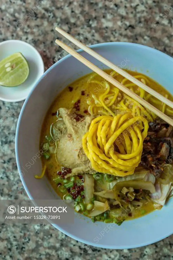 Khao Soi (noodle soup with curry, Thailand), 9/2/2013