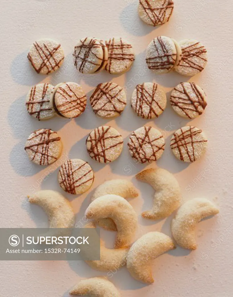 Nougat biscuits and Vanillekipferl (cresent-shaped vanilla biscuits), 9/6/2013