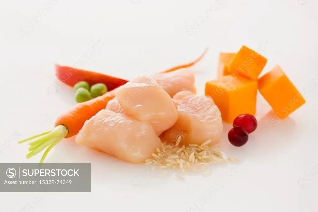 Raw Cubes of Chicken with Assorted Ingredients, 9/9/2013