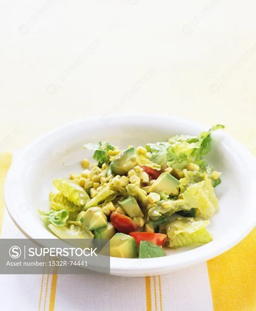 Romaine, avocado and corn salad, 9/10/2013