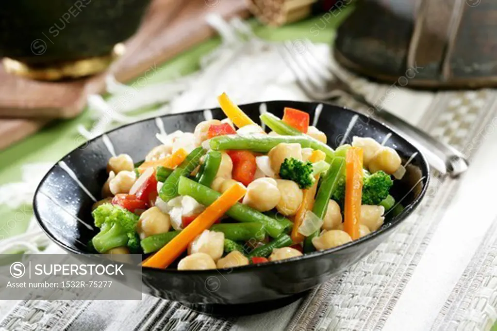 vegetables, chickpeas, green beans, 10/3/2013