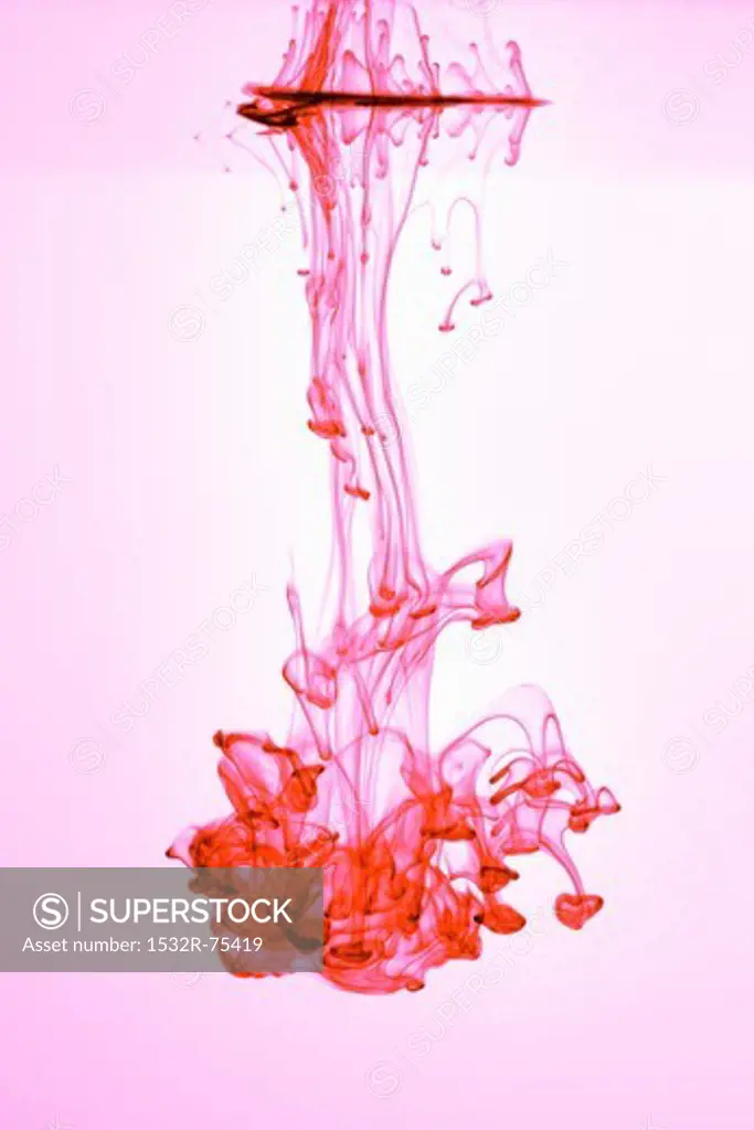 Red ink dripping into water, 10/2/2013