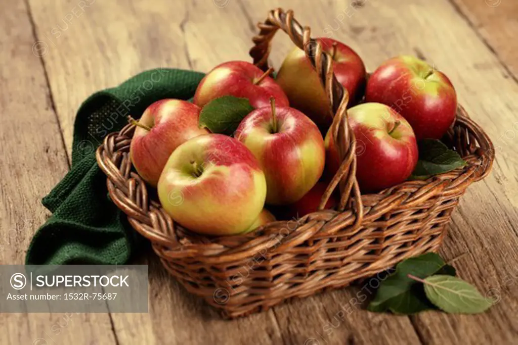 Several Braeburn apples in a basket, 10/21/2013