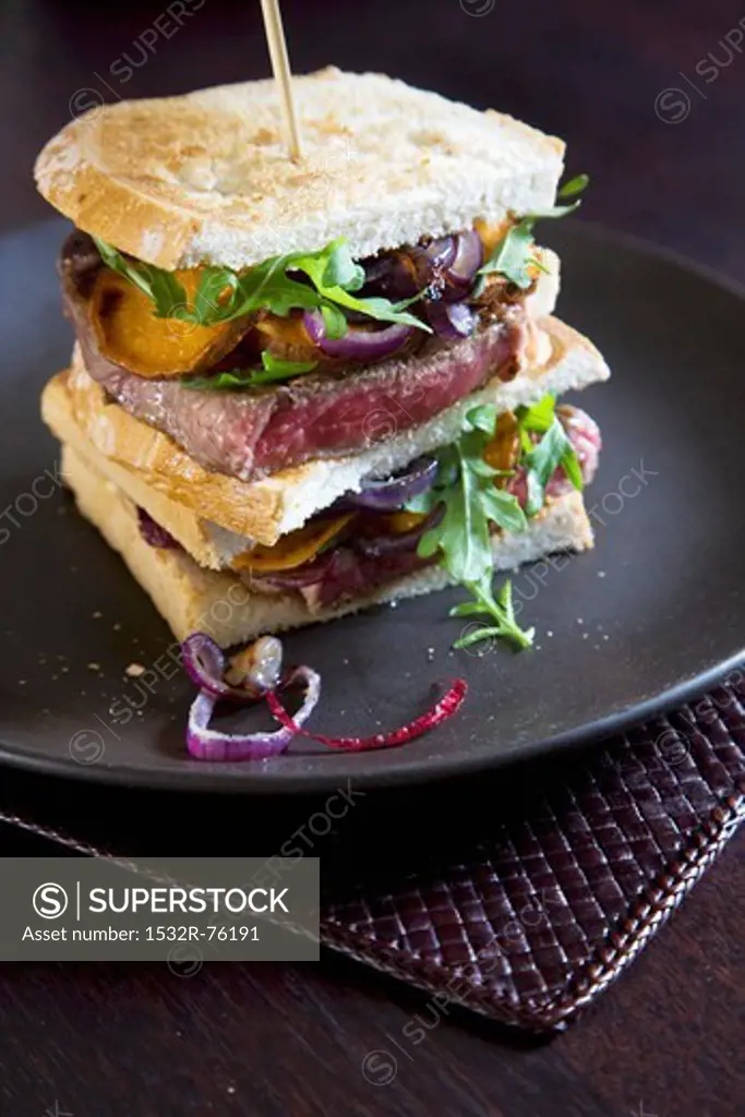 Beef steak, onion and ricotta sandwich, 10/29/2013