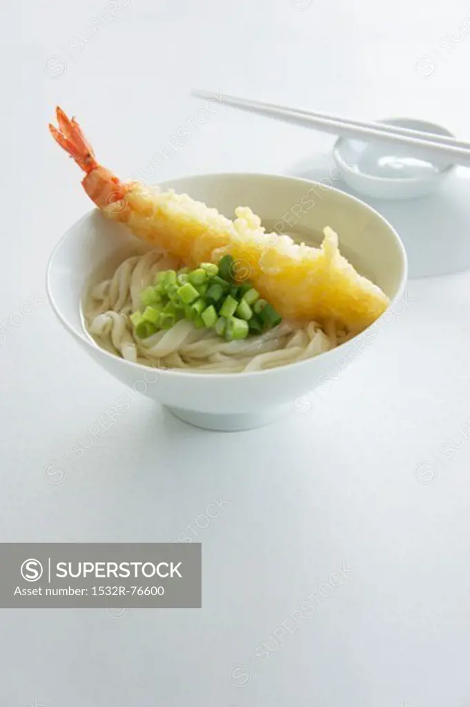 Ramen noodles with a tempura prawn (Japan), 11/16/2013