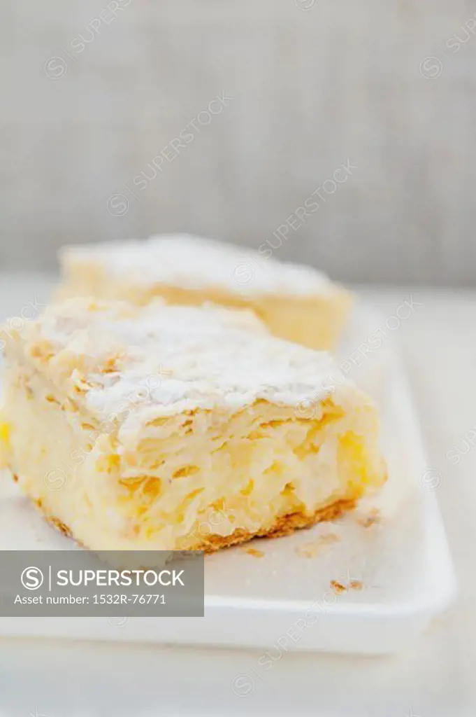 Cream slices with icing sugar, 11/21/2013