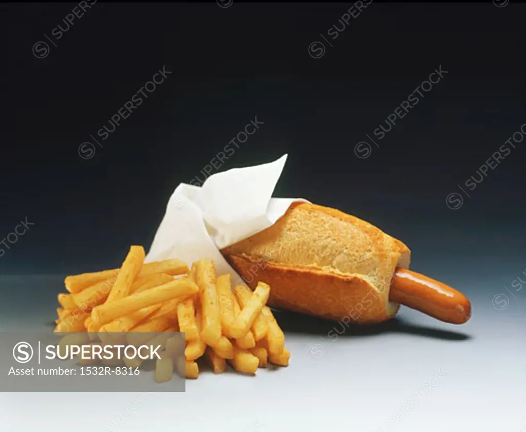Pig in a Blanket with French Fries