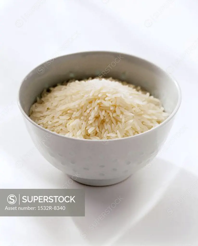A Bowl of Uncooked White Rice