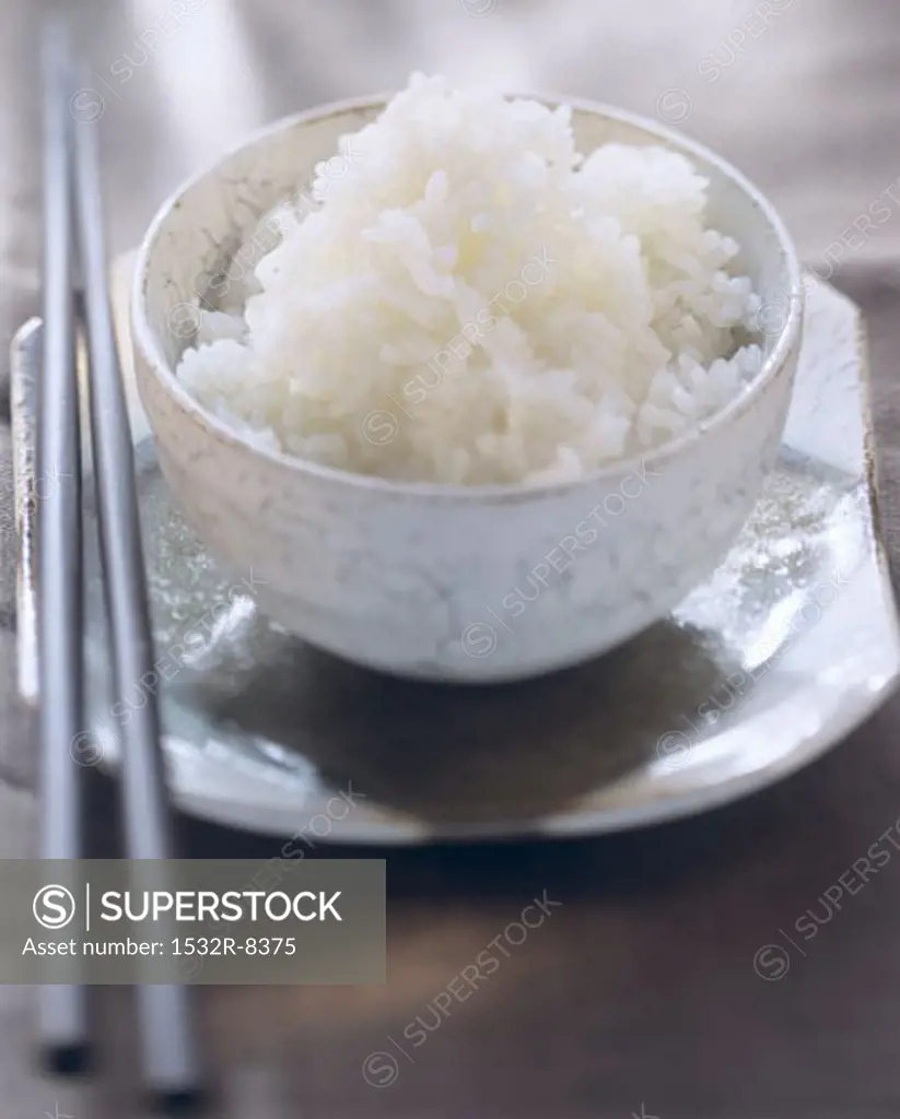 A Dish of Cooked White Rice