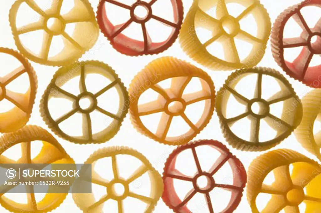 Coloured pasta wheels