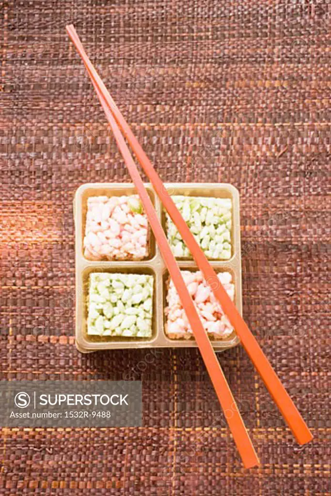 Puffed rice sweets from Asia