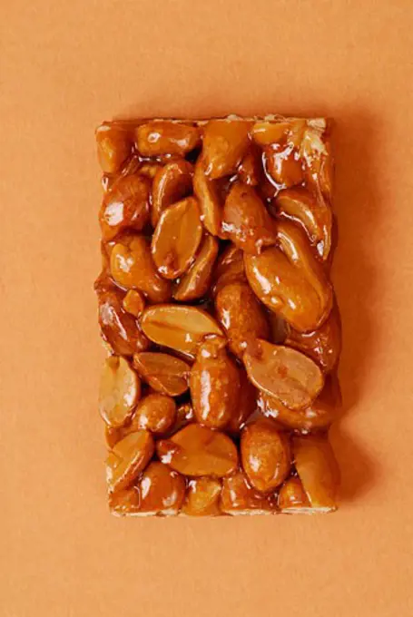 A bar of peanut brittle