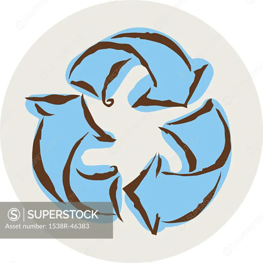 An illustration of the recycle sign