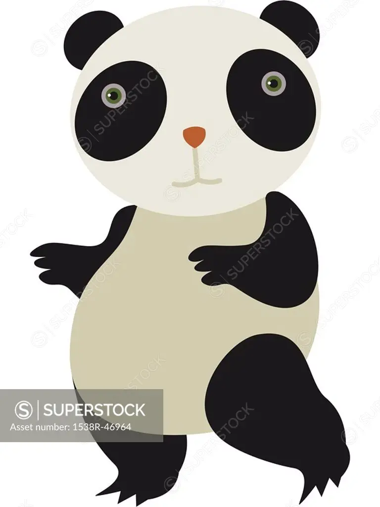 Drawing of a panda bear