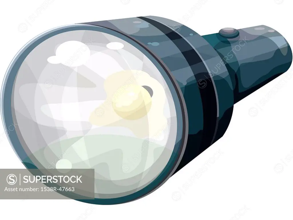 Illustration of a flashlight