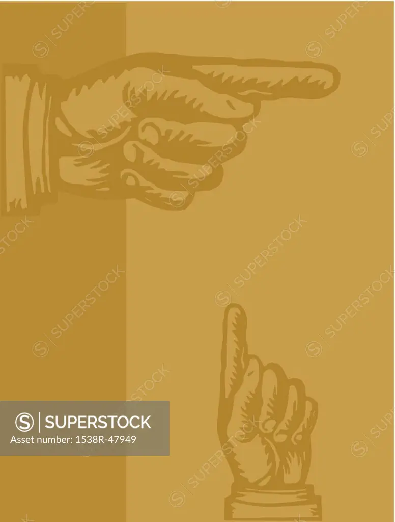 Illustration of hands pointing in different directions