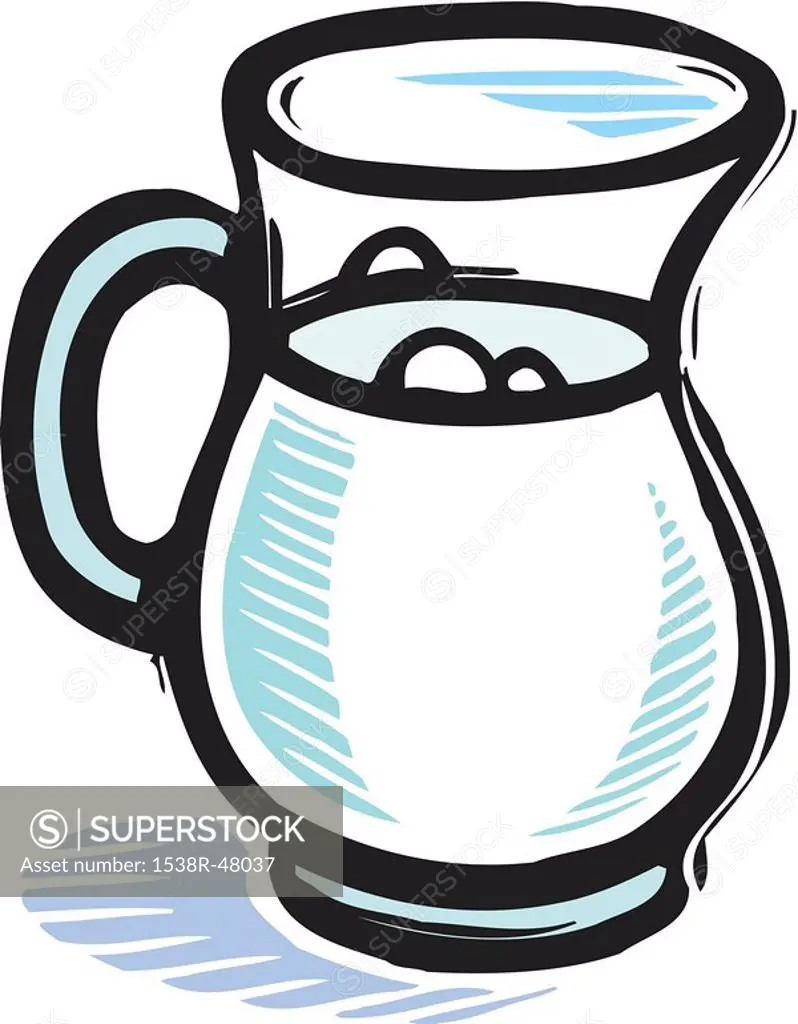 An illustration of a pitcher of milk