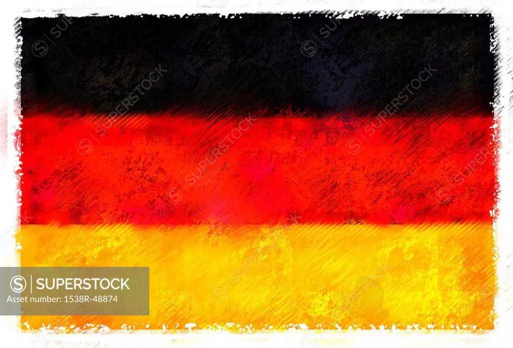Drawing of the flag of Germany