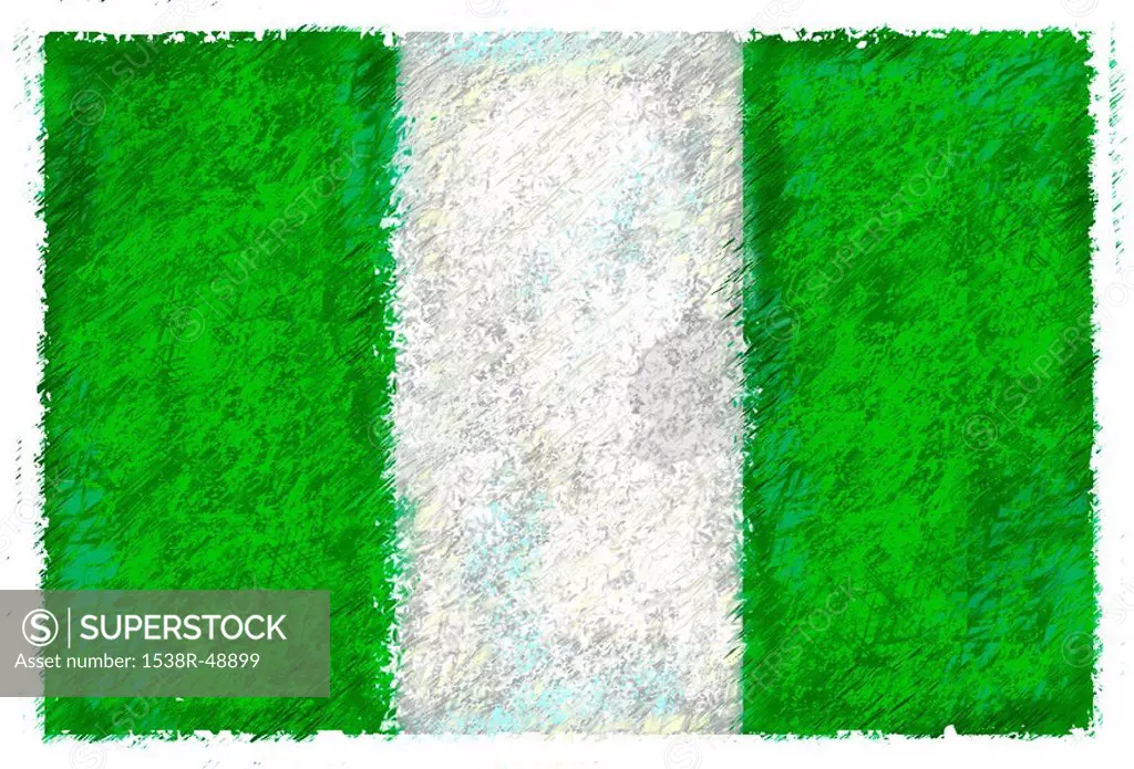 Drawing of the flag of Nigeria