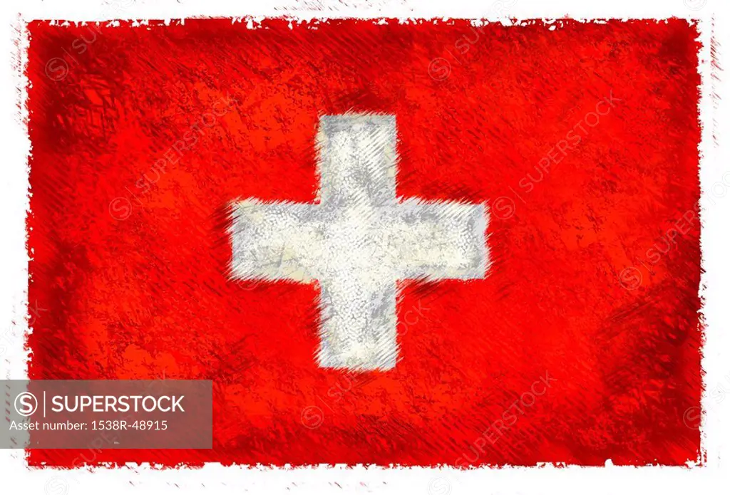 Drawing of the flag of Switzerland