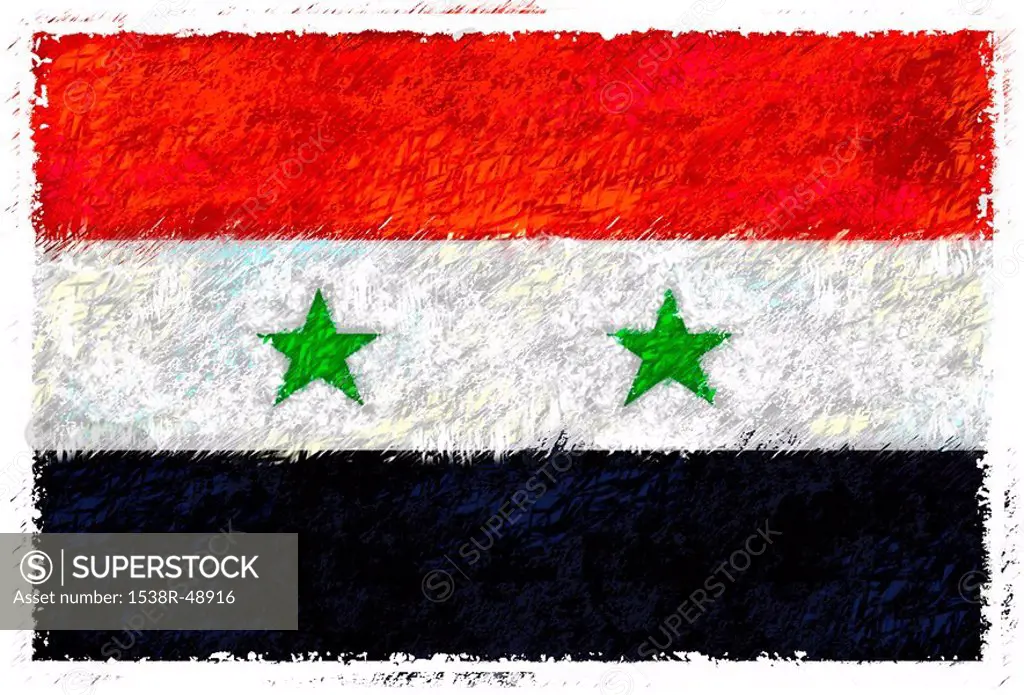 Drawing of the flag of Syria