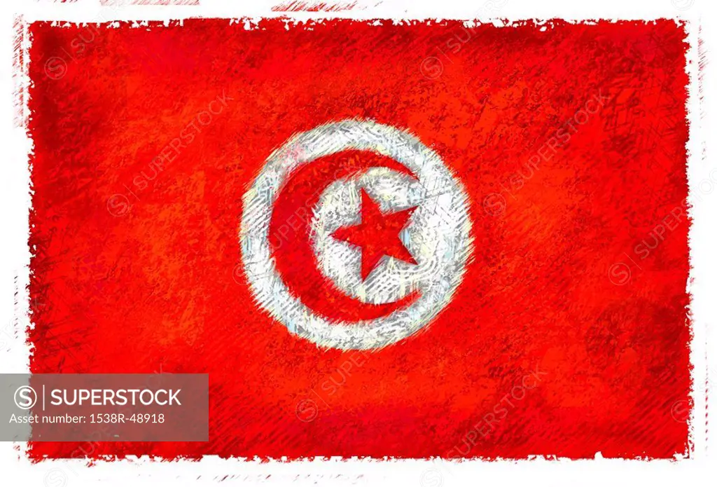Drawing of the flag of Tunisia