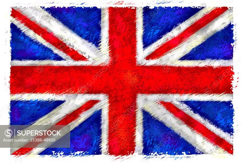 Drawing of the flag of The United Kingdom