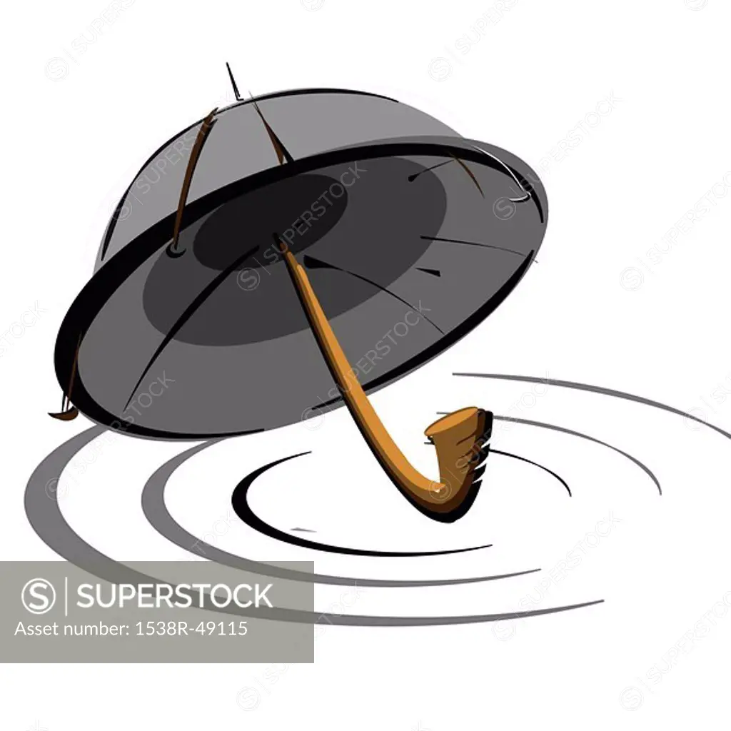 An illustration of an umbrella