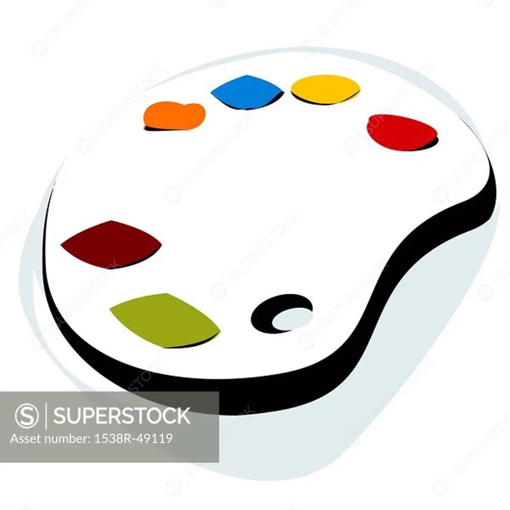 A drawing of an artists palette