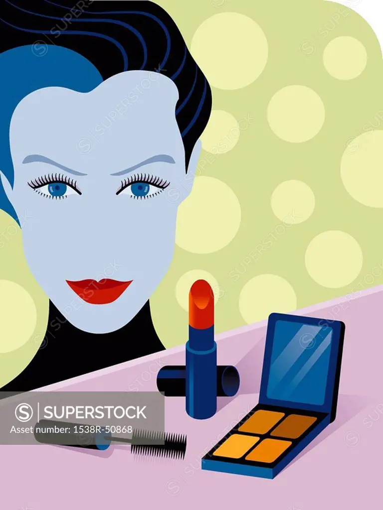 An illustration of a makeup artist