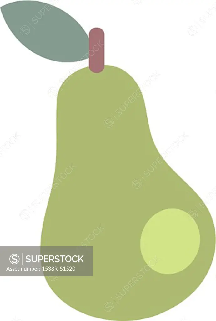 An illustration of a pear