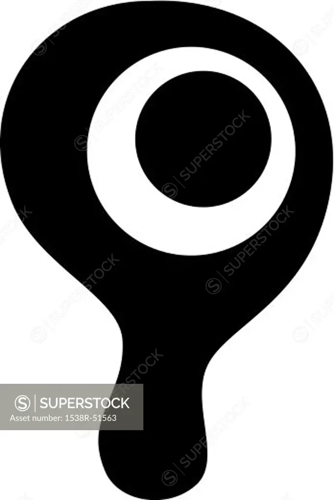 Cartoon drawing of a black and white shape