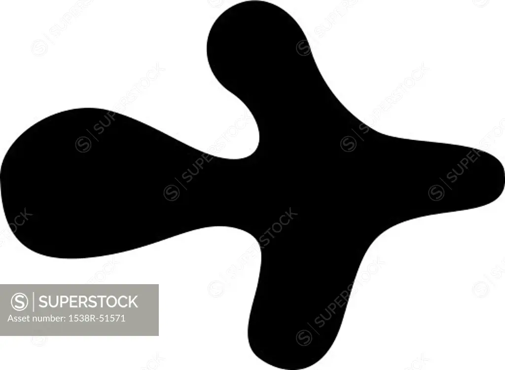 A picture of a black and white shape
