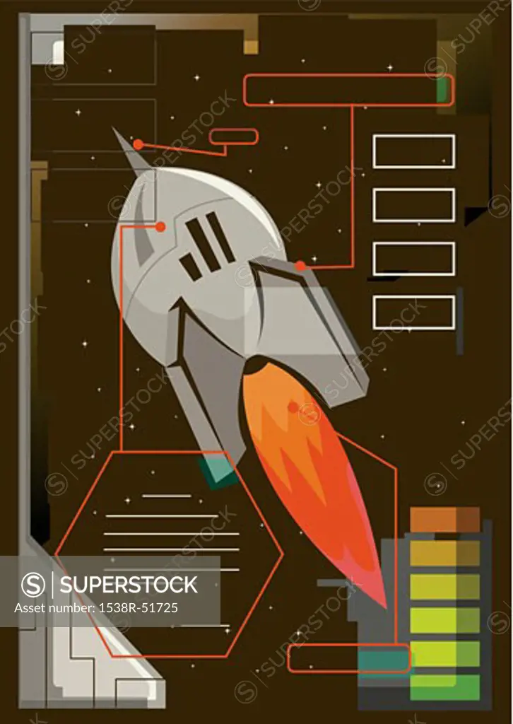 An illustration of a rocket